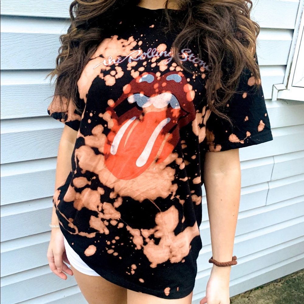 Rolling-Stones Custom Acid-Washed Tshirt